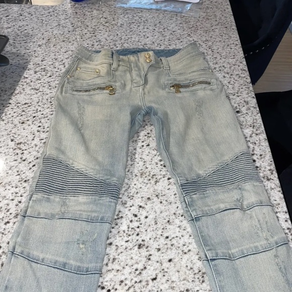 Balmain Light Blue Skinny Jeans - Picture 1 of 7